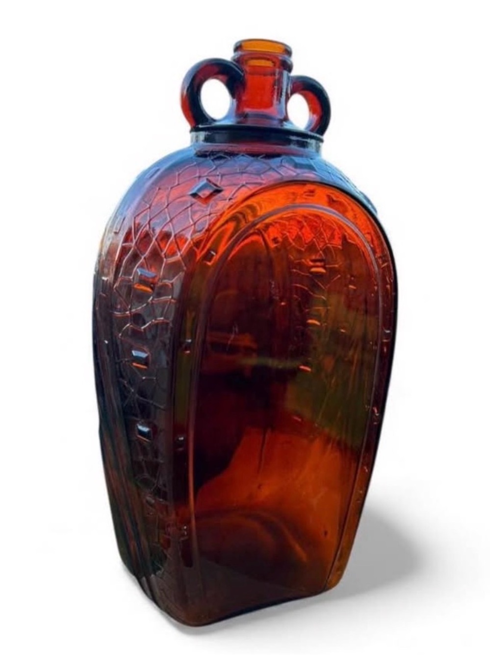 Antique 1933 Very Rare JORDAN WINE CO LTD Huge Amber Glass Bottle Jug -13.25 in.